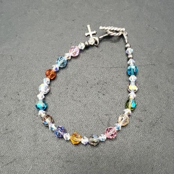 *Sale* Multi colored crystal bracelet - Picture 2 of 12